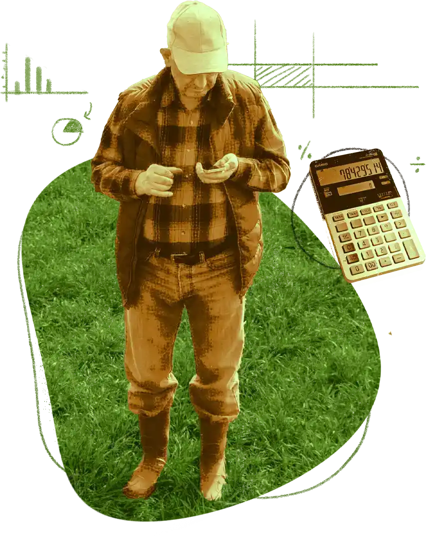 Imagen de un productor rural usando intapp